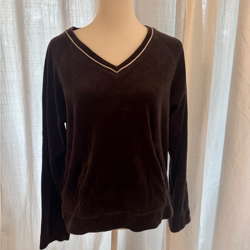 Vintage - Emma James Black Velour Sweatshirt